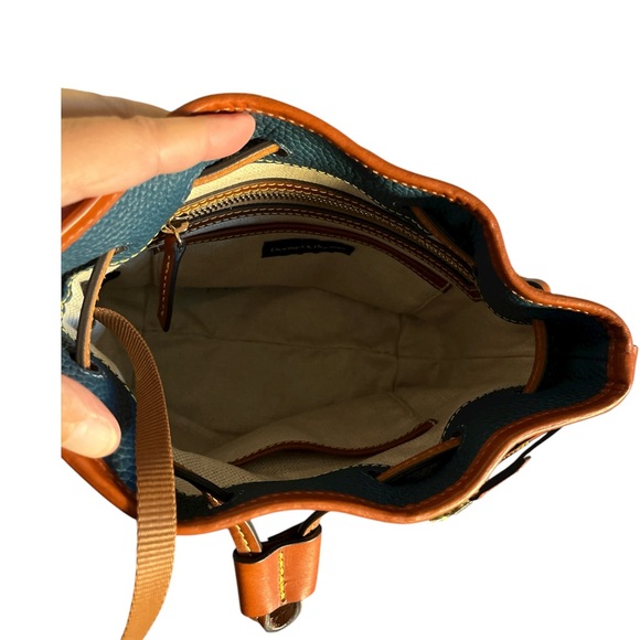 Dooney & Bourke Blue Pebble Grain Leather Drawstring Tote w/ Dust Bag - NWT - Picture 4 of 9